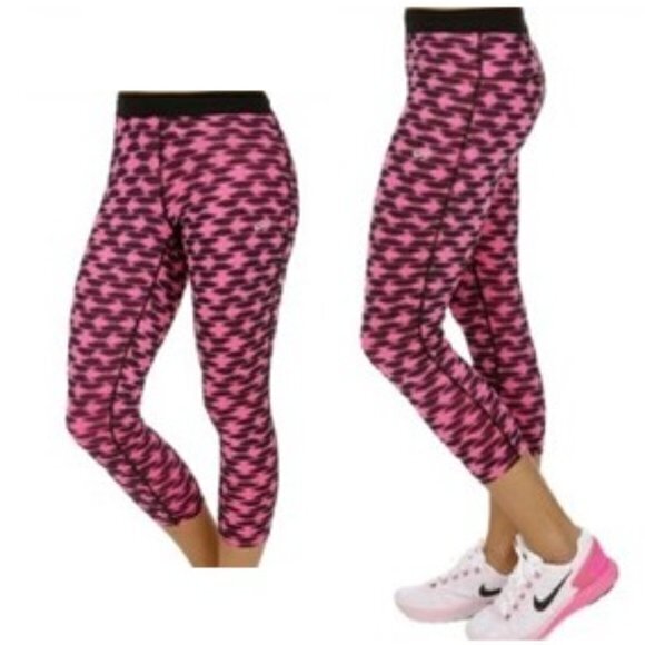 Nike 3/4 Printed‎ Relay Crop Running Pants DRI-FIT  Size XS 645610-667 - Picture 1 of 11